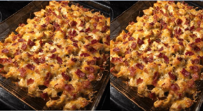 Chicken Bacon Ranch Potato Bake