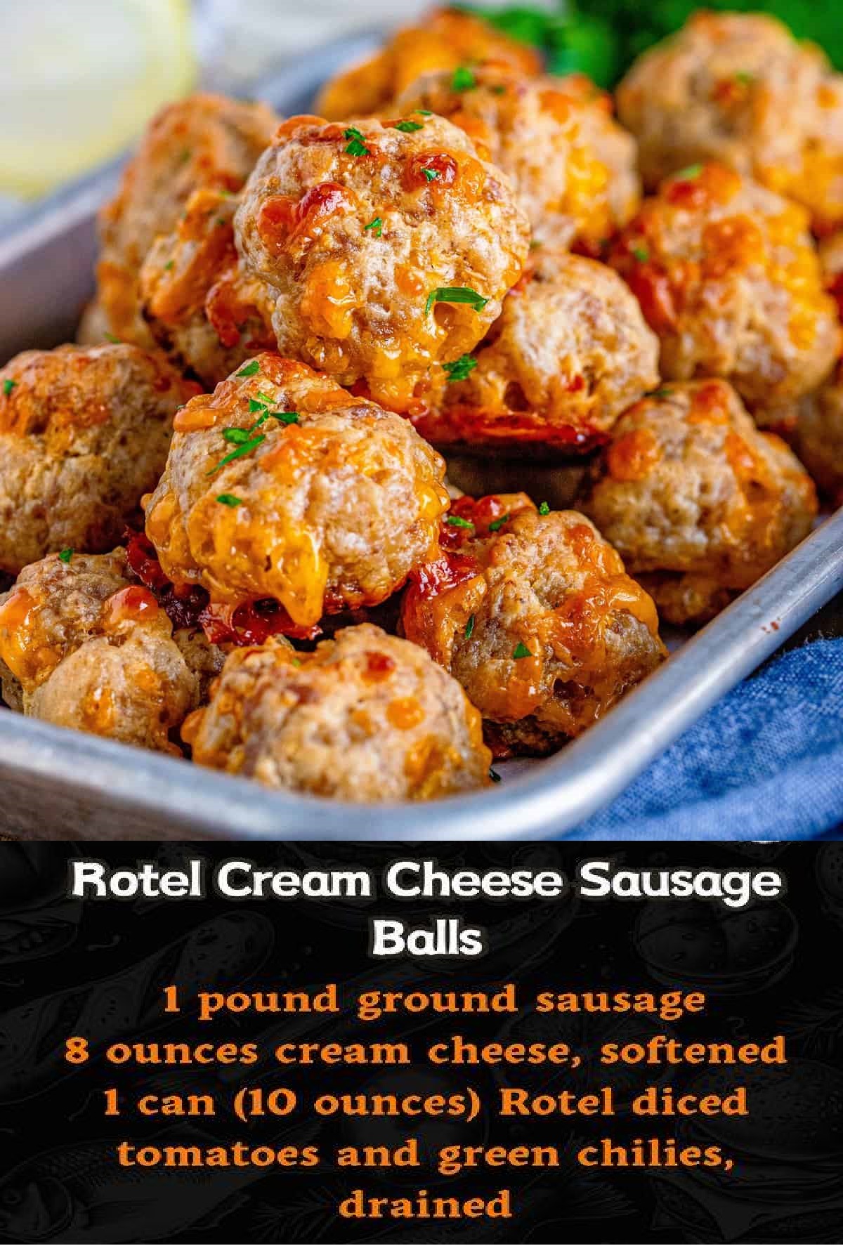 Best Rotel Cream Cheese Sausage Balls Recipe