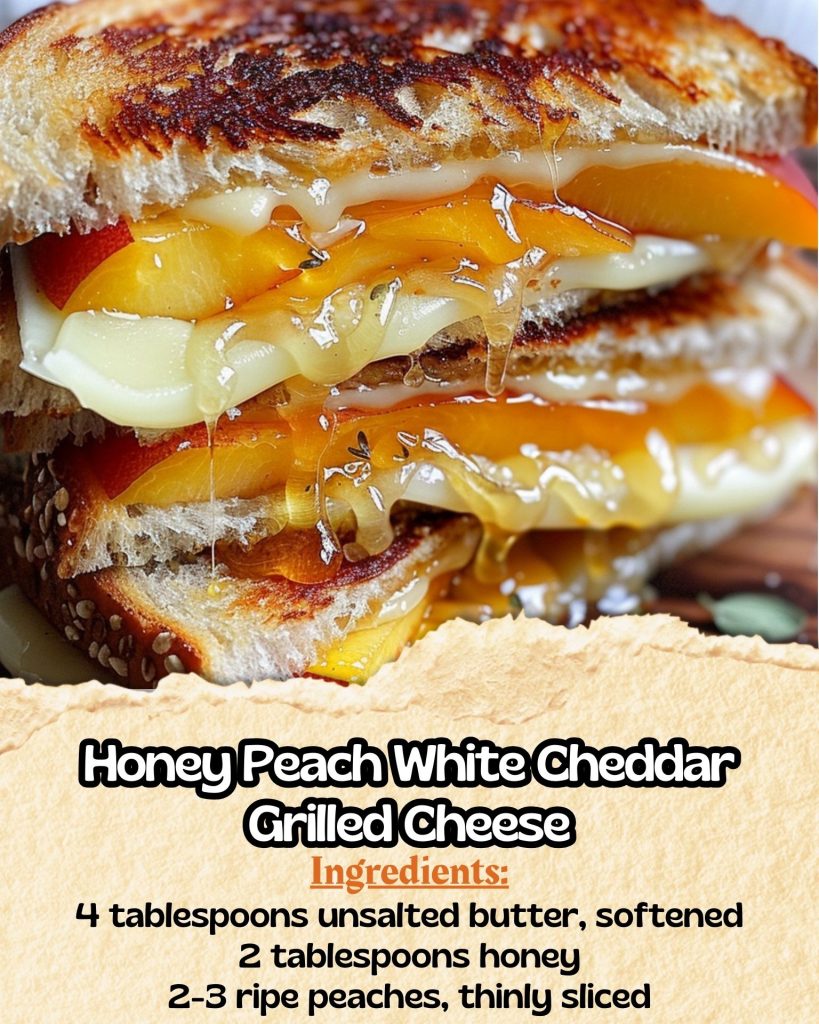  Honey Peach White Cheddar Grilled Cheese 