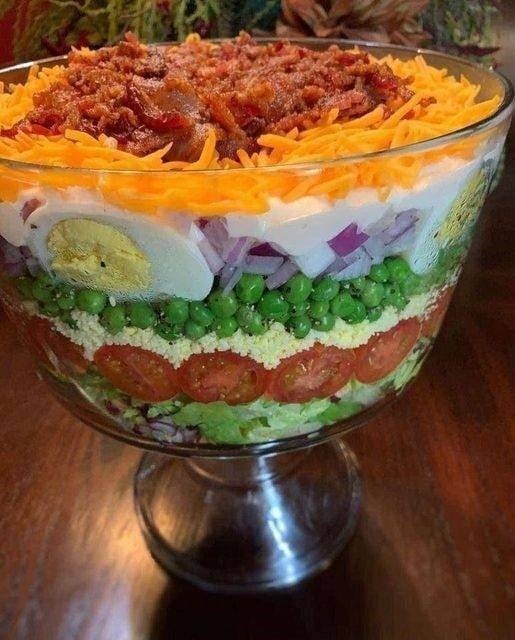 Seven-layer 30-minute salad