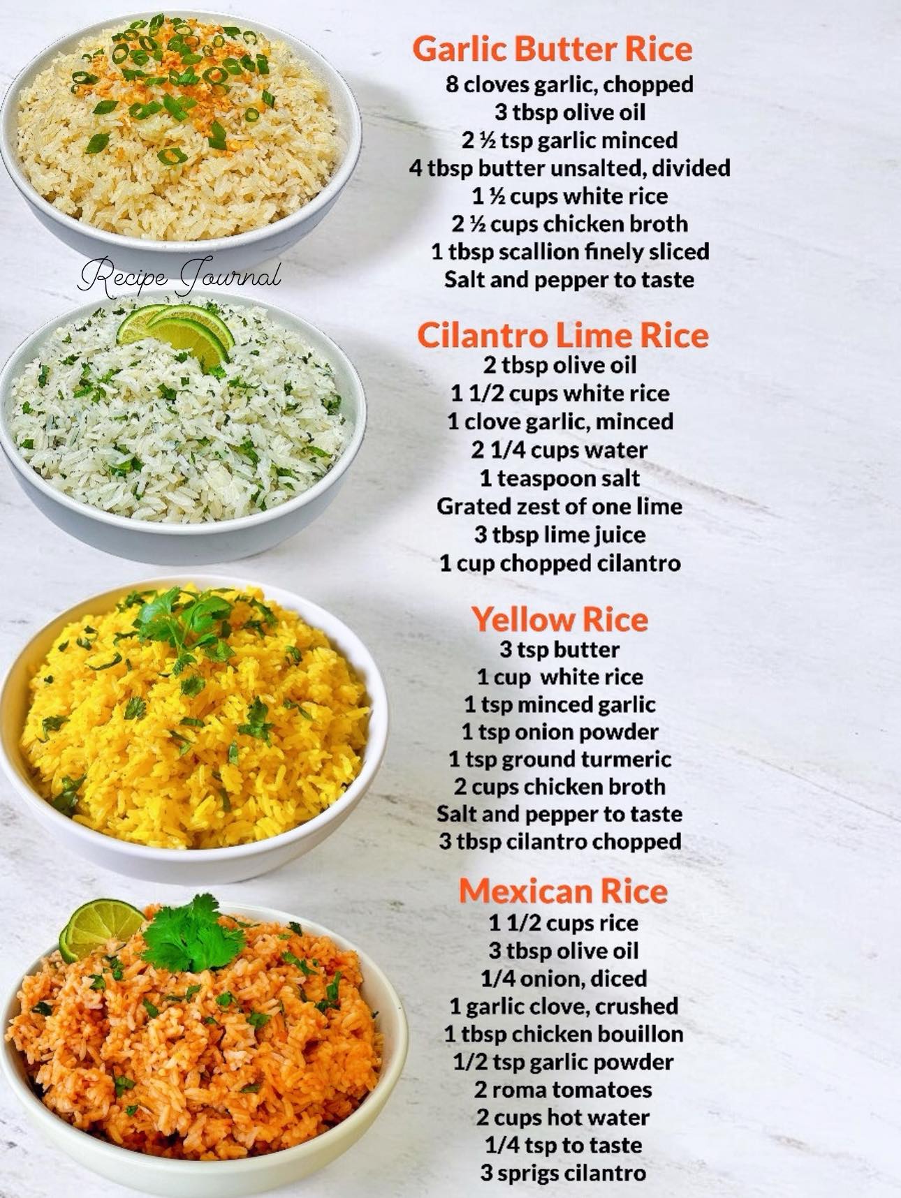 4 Flavored Rice Recipes