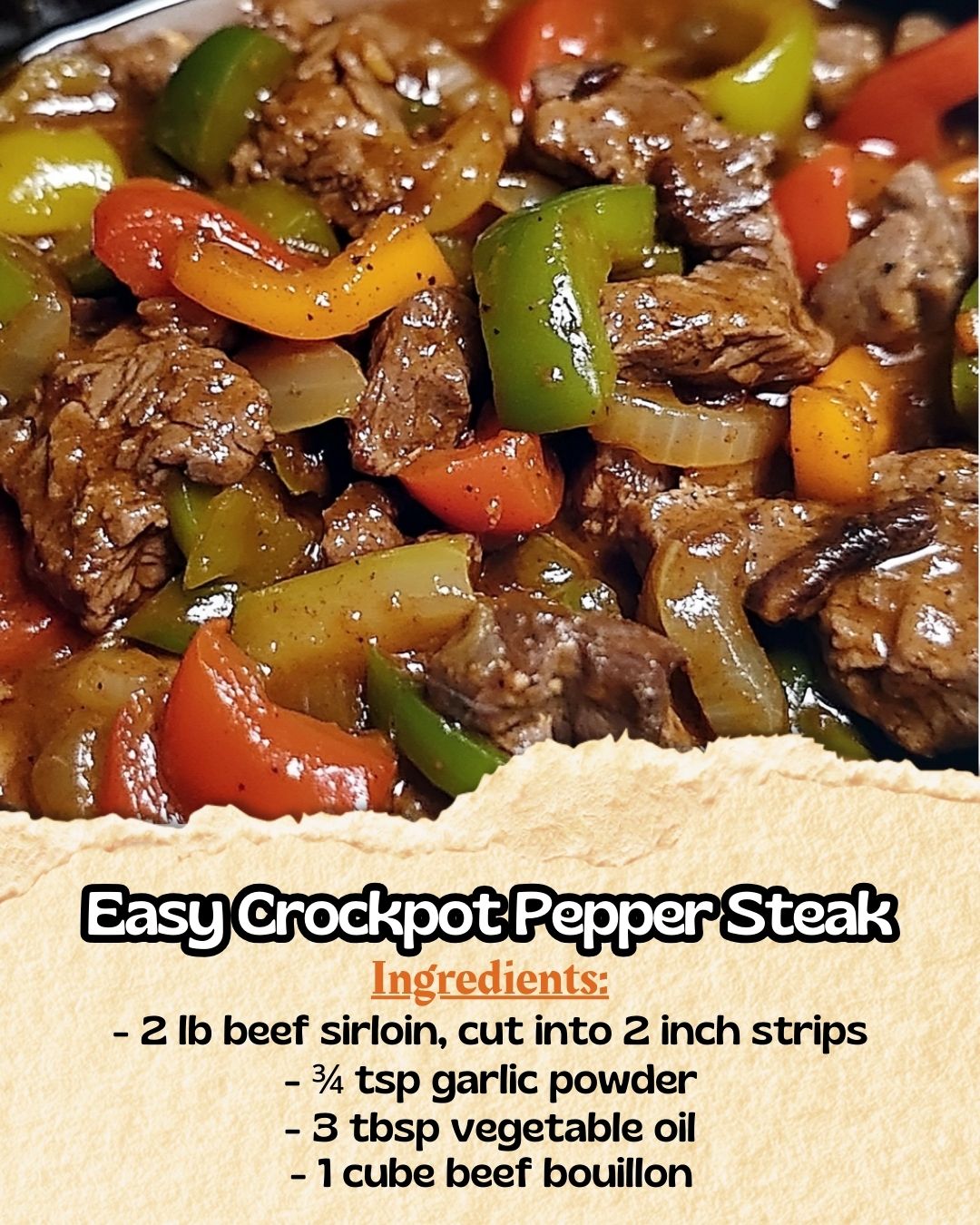  Easy Crockpot Pepper Steak – OMG DON’T LOSE THIS