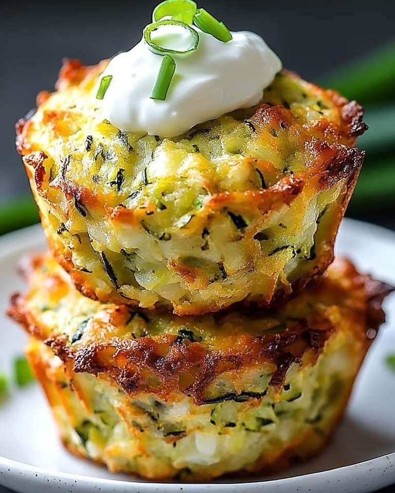 Parmesan Zucchini Potato Muffins