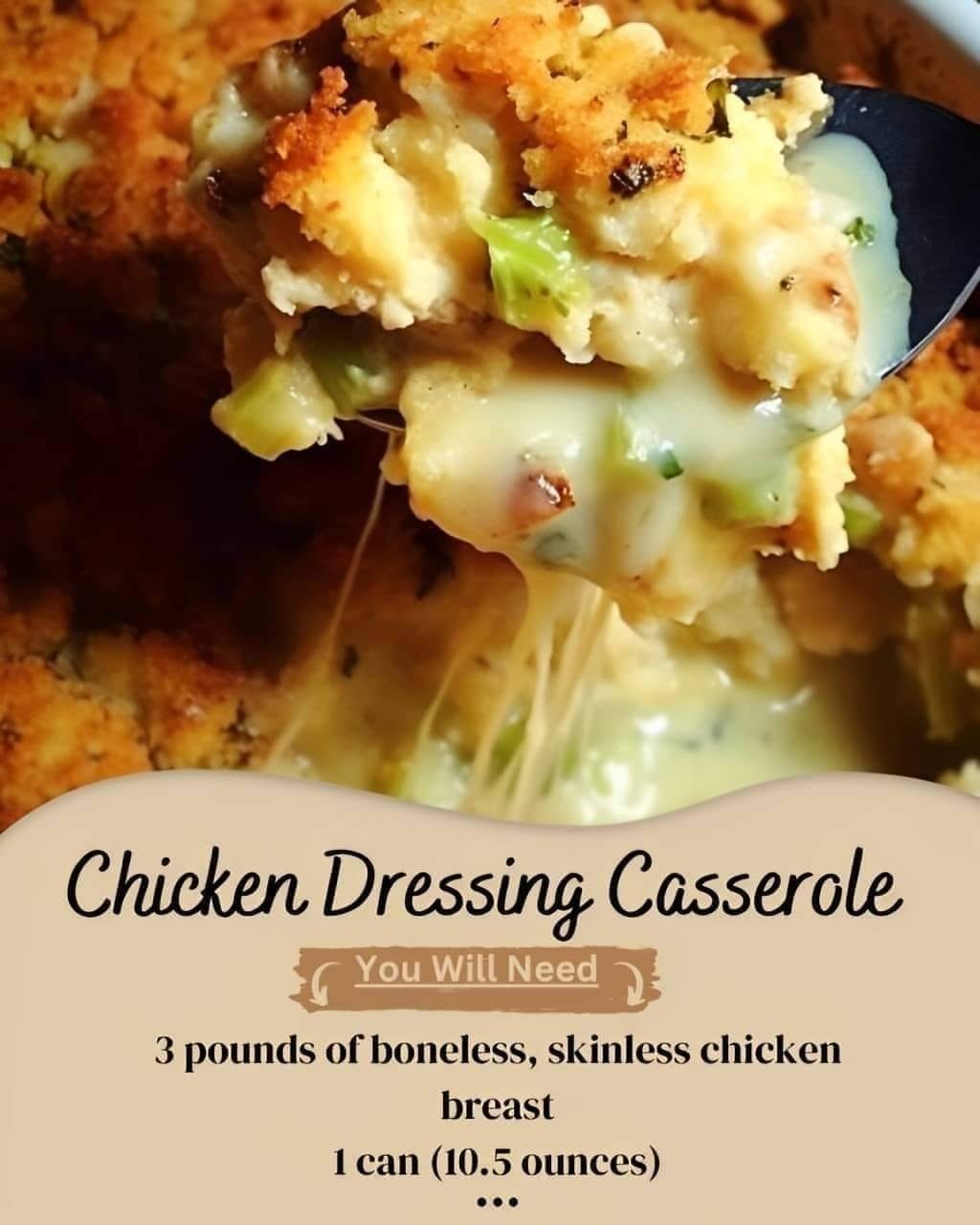 Chicken Dressing Casserole