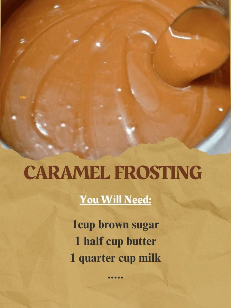 Caramel Frosting Recipe