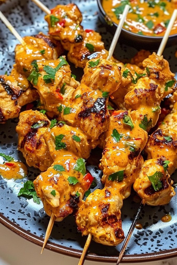 Thai Curry Chicken Skewers