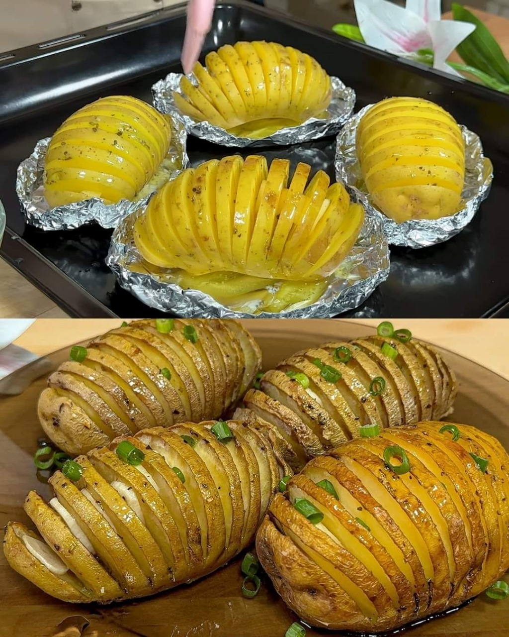 Garlic and Herb Baked Potatoes