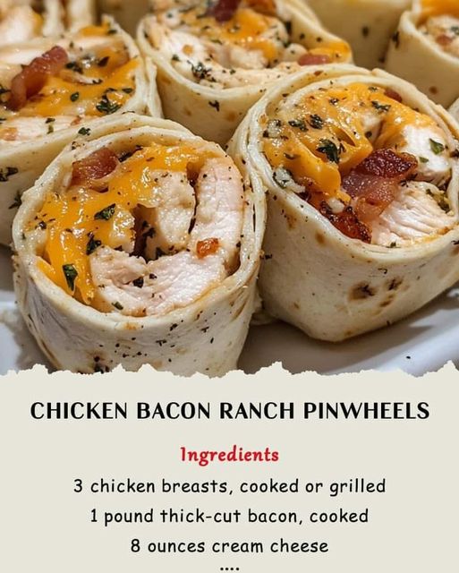 Chicken Bacon Ranch Pinwheels