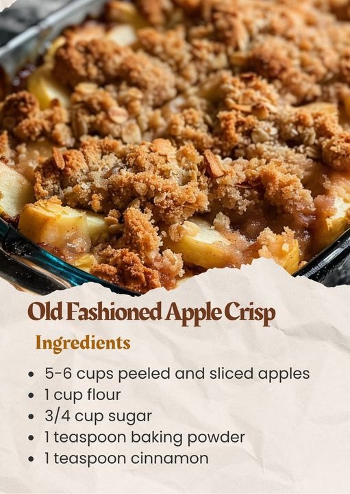 Old Fashioned Apple Crisp