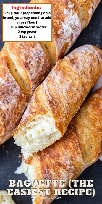 Baguette (The Easiest Recipe)