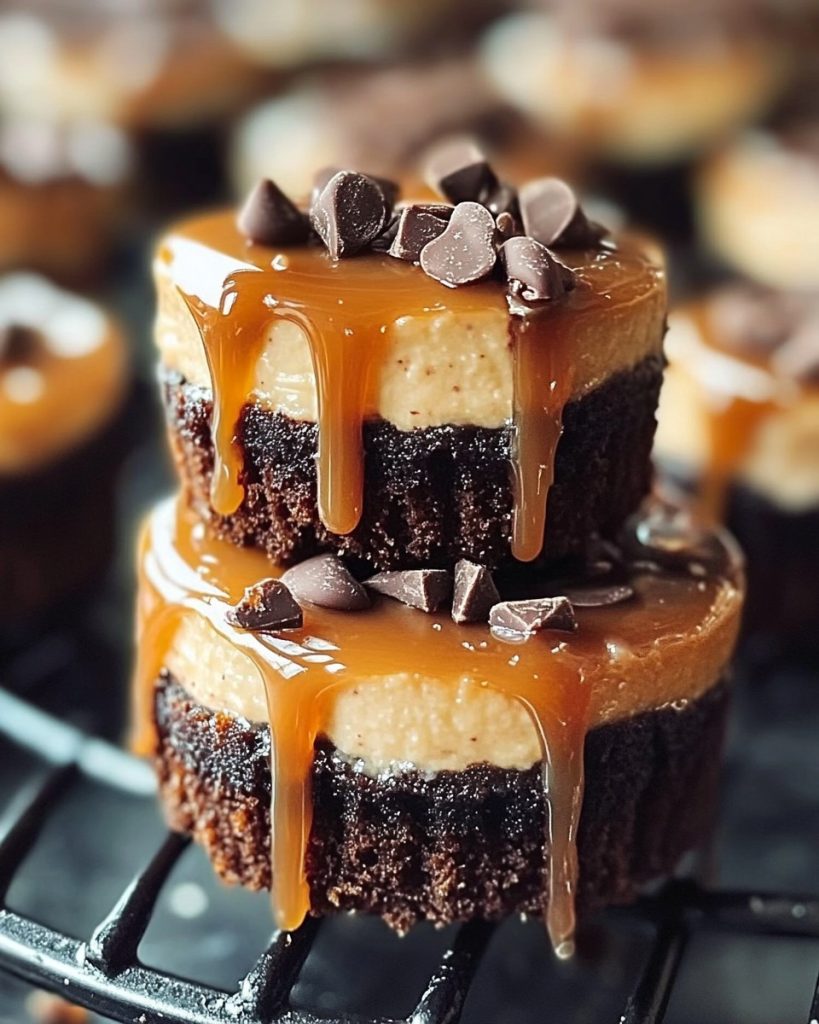 No Bake Chocolate Caramel Cheesecake Bites