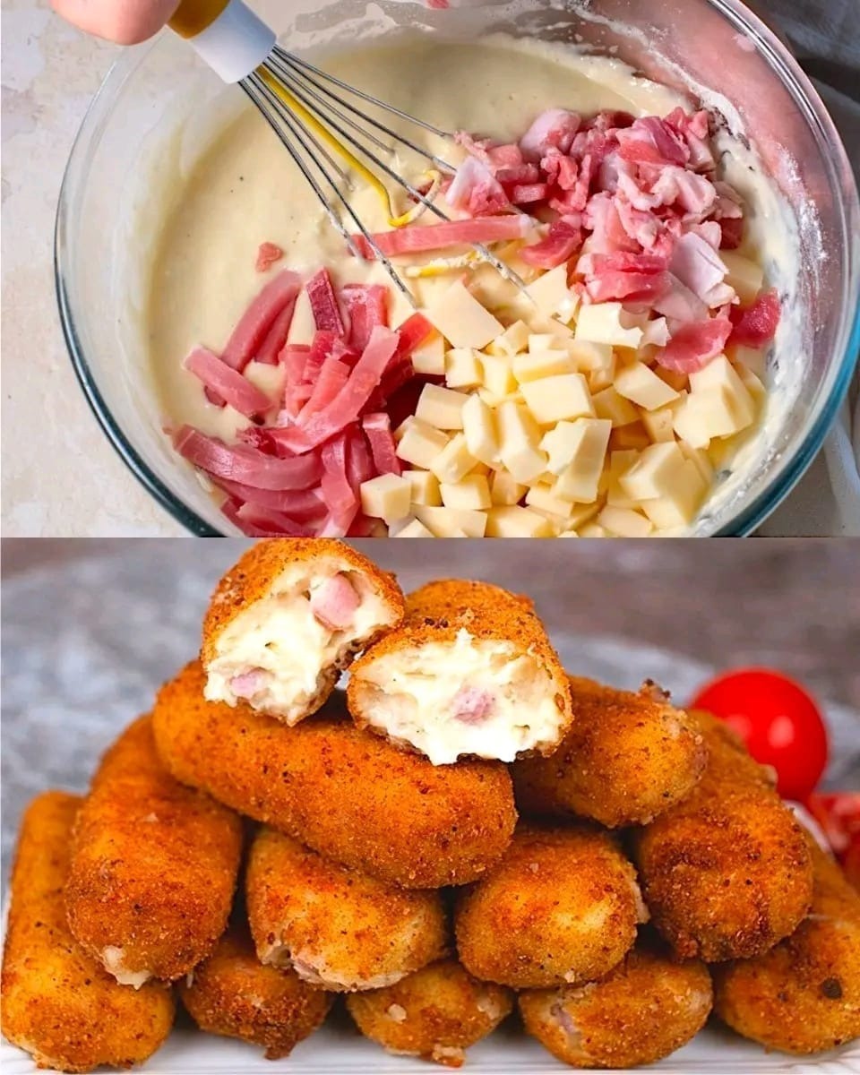 Air Fryer Cheese and Ham Croquettes