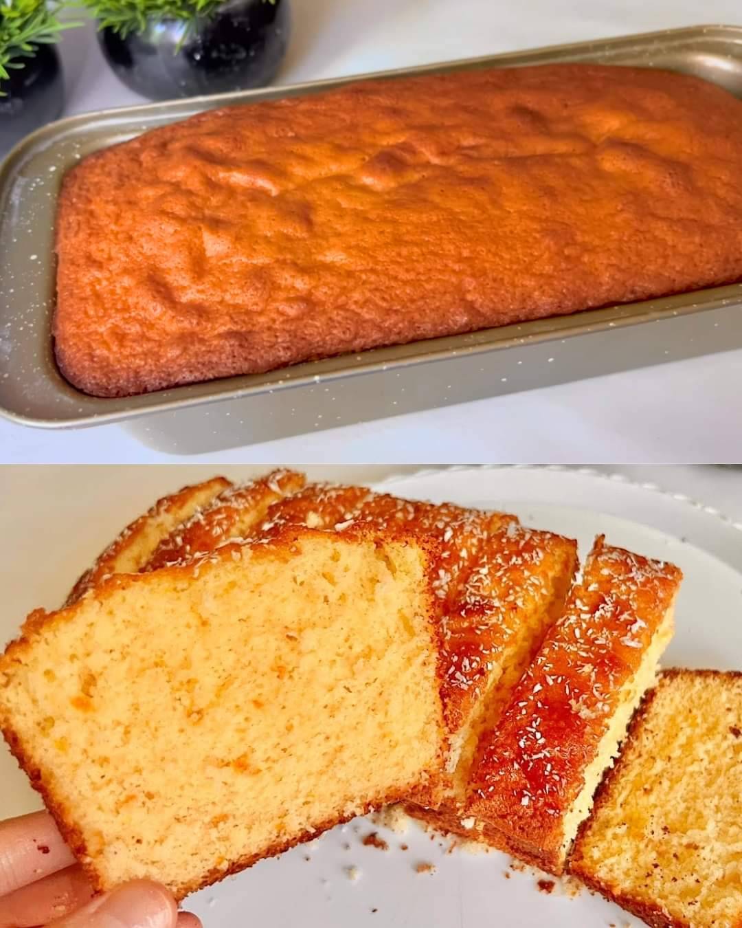 Orange Cake with Honey and Coconut Flakes