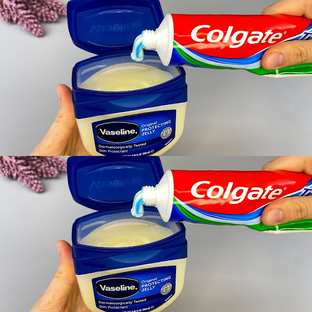 Mix toothpaste with Vaseline for unexpected benefits!