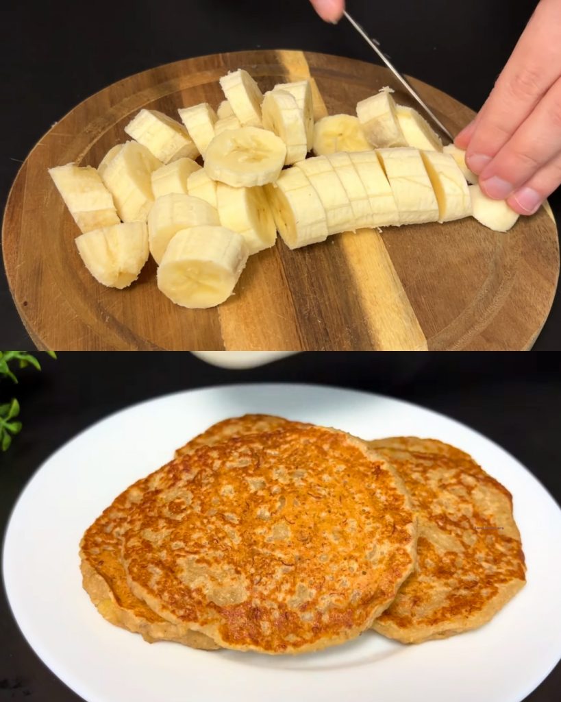 Banana Oat Flakes Pancakes